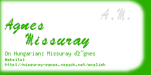 agnes missuray business card